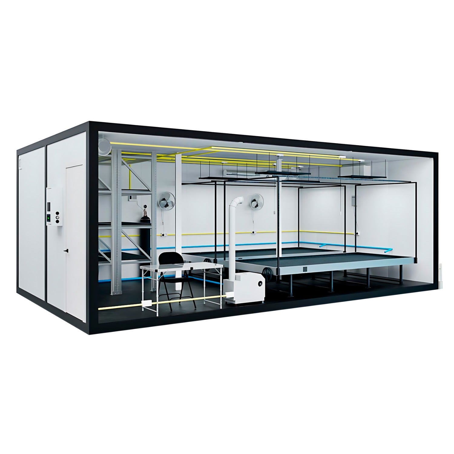 M2 VEG Vegetationsmodul (758x442x290 cm) 2600 Watt LED und voll klimakontrolliert