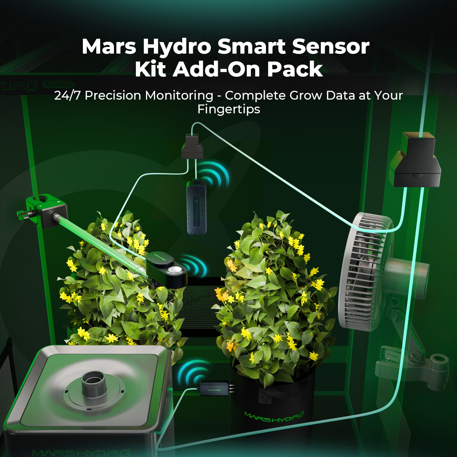 PAR, CO₂ und Boden Sensor für iControl Smart Controller oder iHub Pro smarte Steckdosenleiste