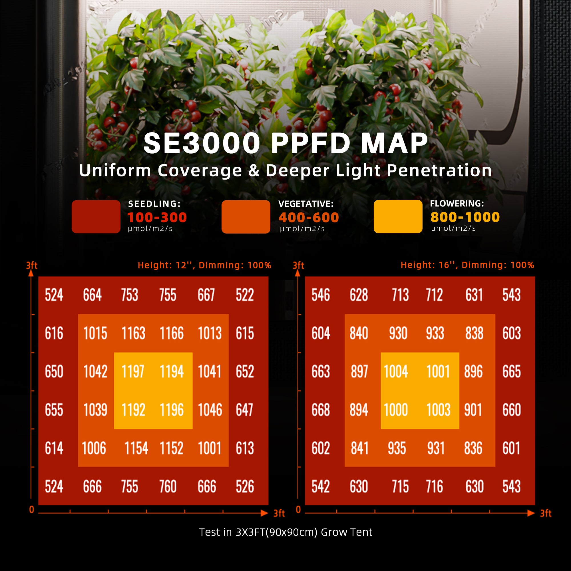 Komplettset (90x90x180 cm) 300 Watt Samsung EVO LED mit Klimasteuerung und Luftbefeuchter