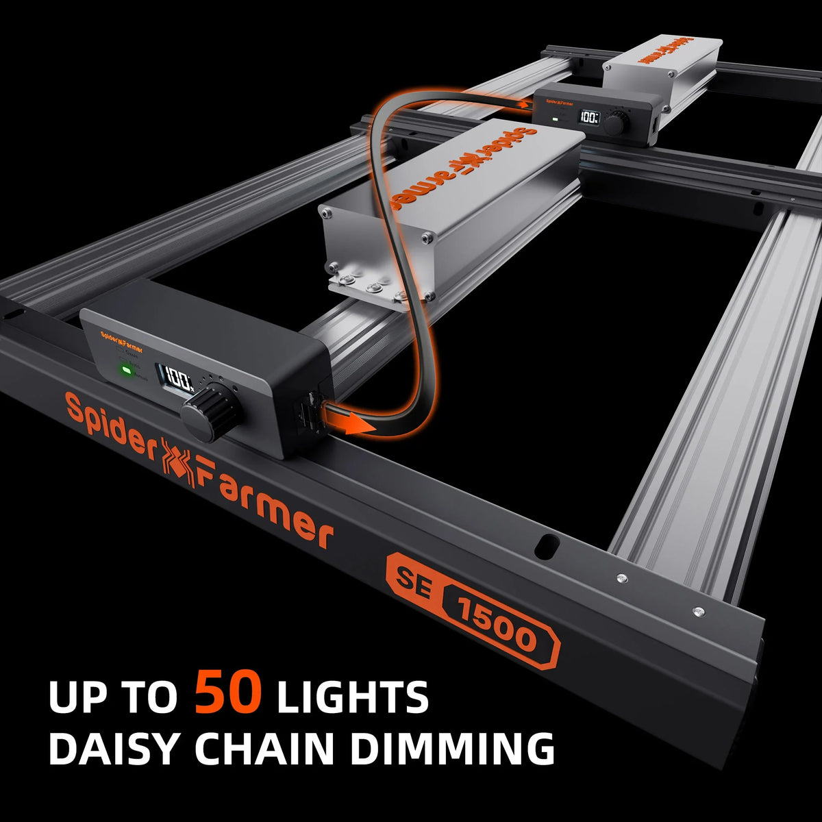 Spider Farmer Pro Komplettset 60x60x180 cm – SE1500 Dimmung und Daisy-Chain