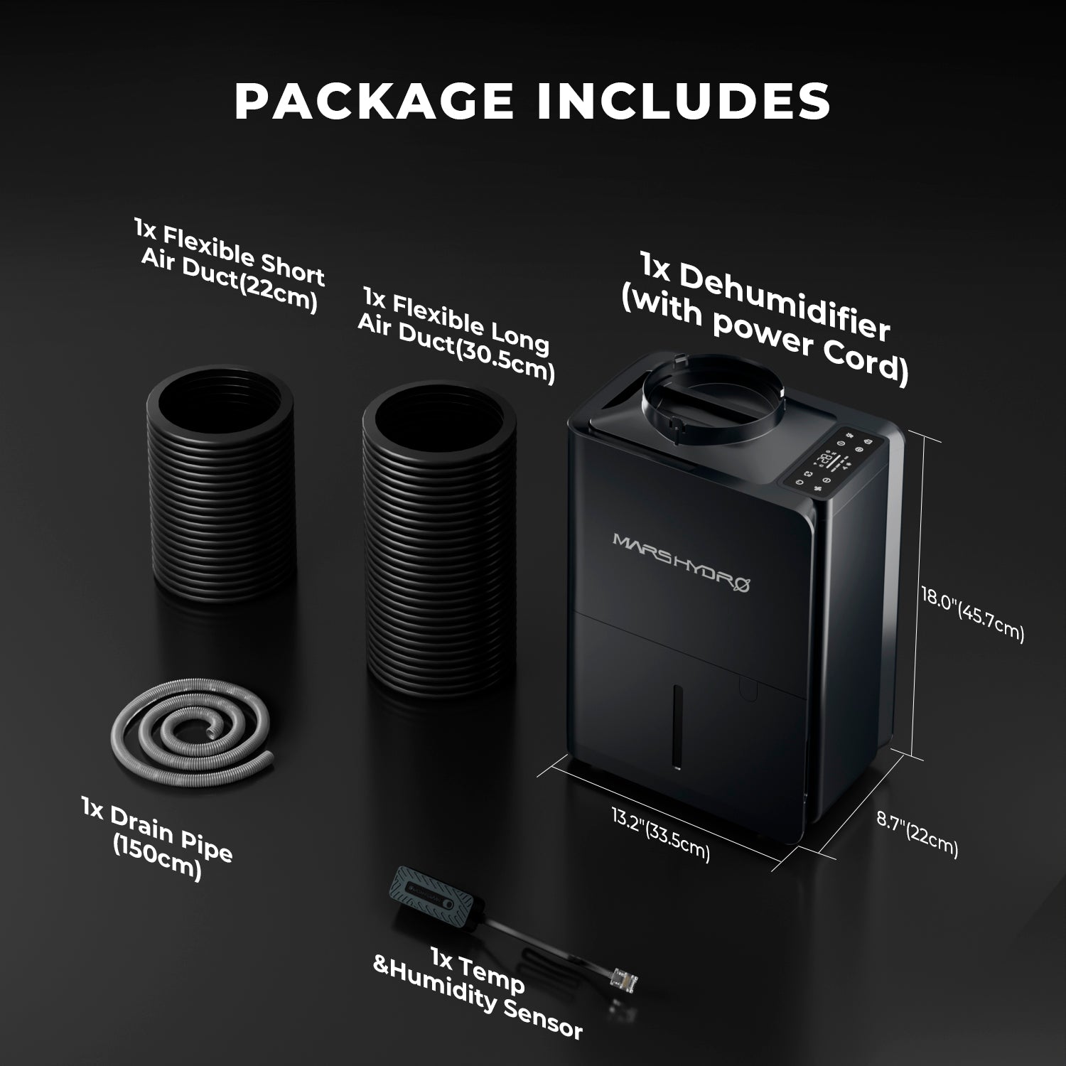 Smarter Luftentfeuchter 240 Watt und 2,1 Liter Tank