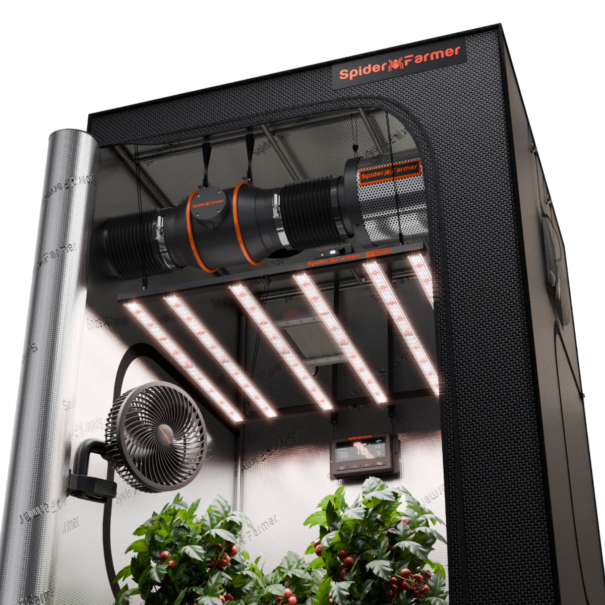 Spider Farmer Komplettset 90x90x180 Cm 300 Watt LED GoGrow de spider-farmer-komplettset-90x90x180-cm-300-watt-led-gogrow-de
