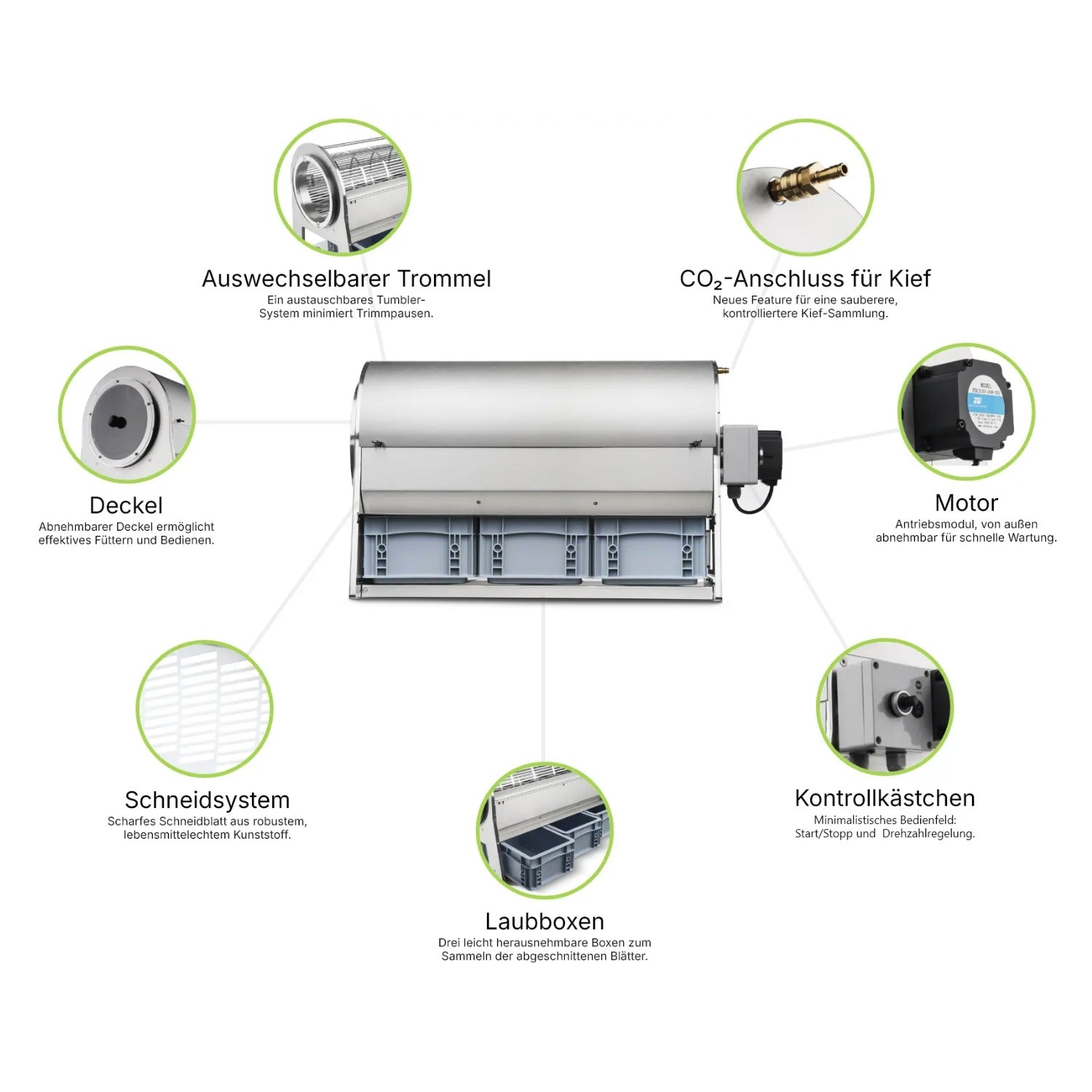 Dry Trimmer L elektrische Trimmer-Maschine 4,5kg/h