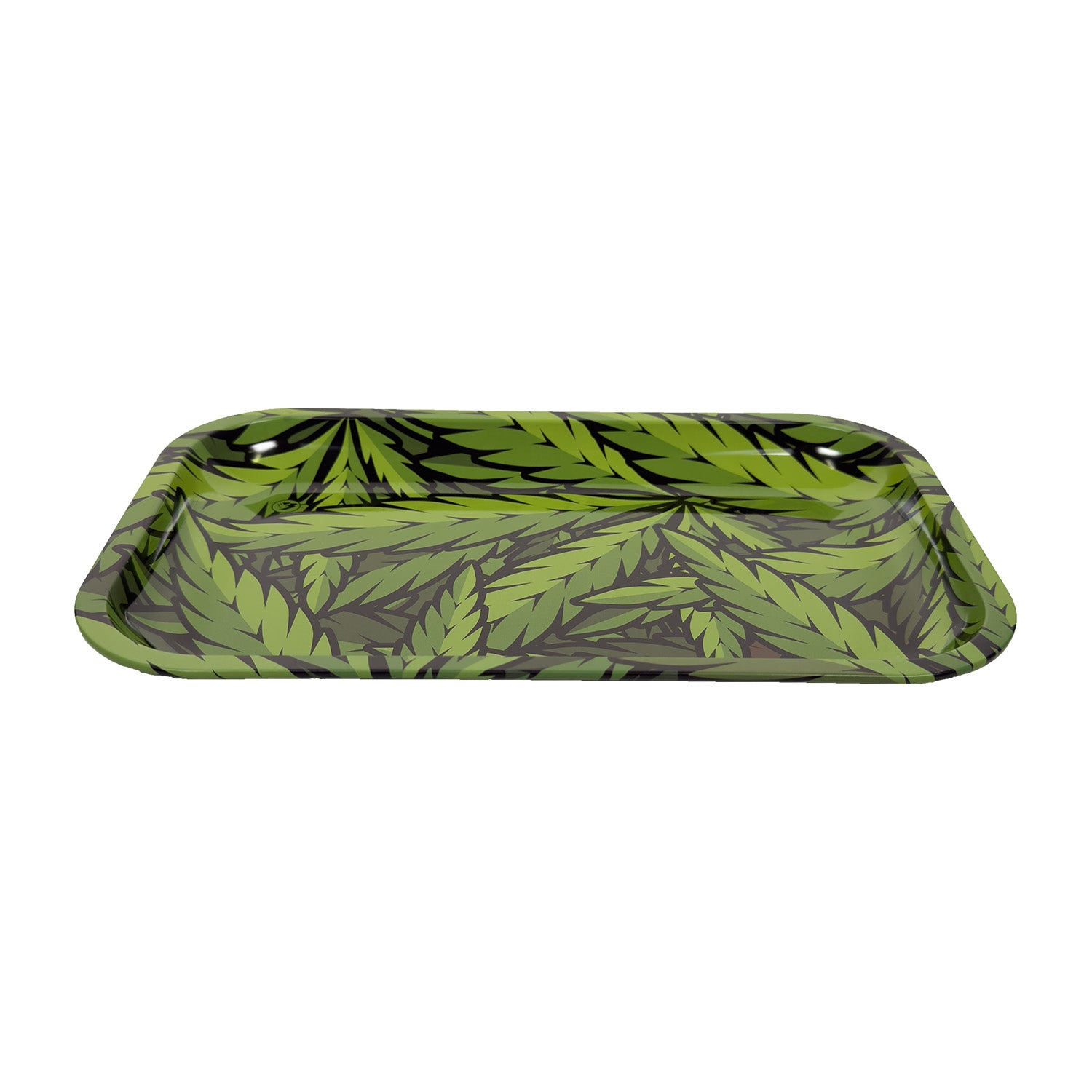 Alu-Rolling-Tray verschiedene Motive 27,5 x 17,5 cm Green Leafs 2