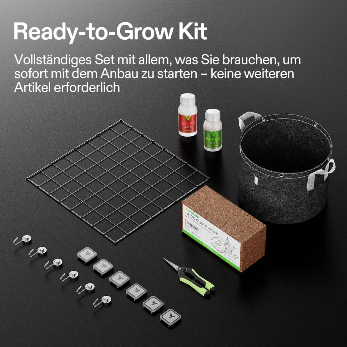 VGrow Smartes All-in-One Komplettset (45×45×122 cm) 100 Watt