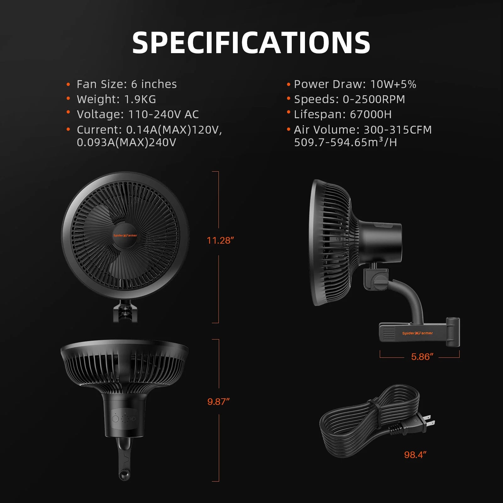 Komplettset (120x120x200 cm) 450 Watt LED