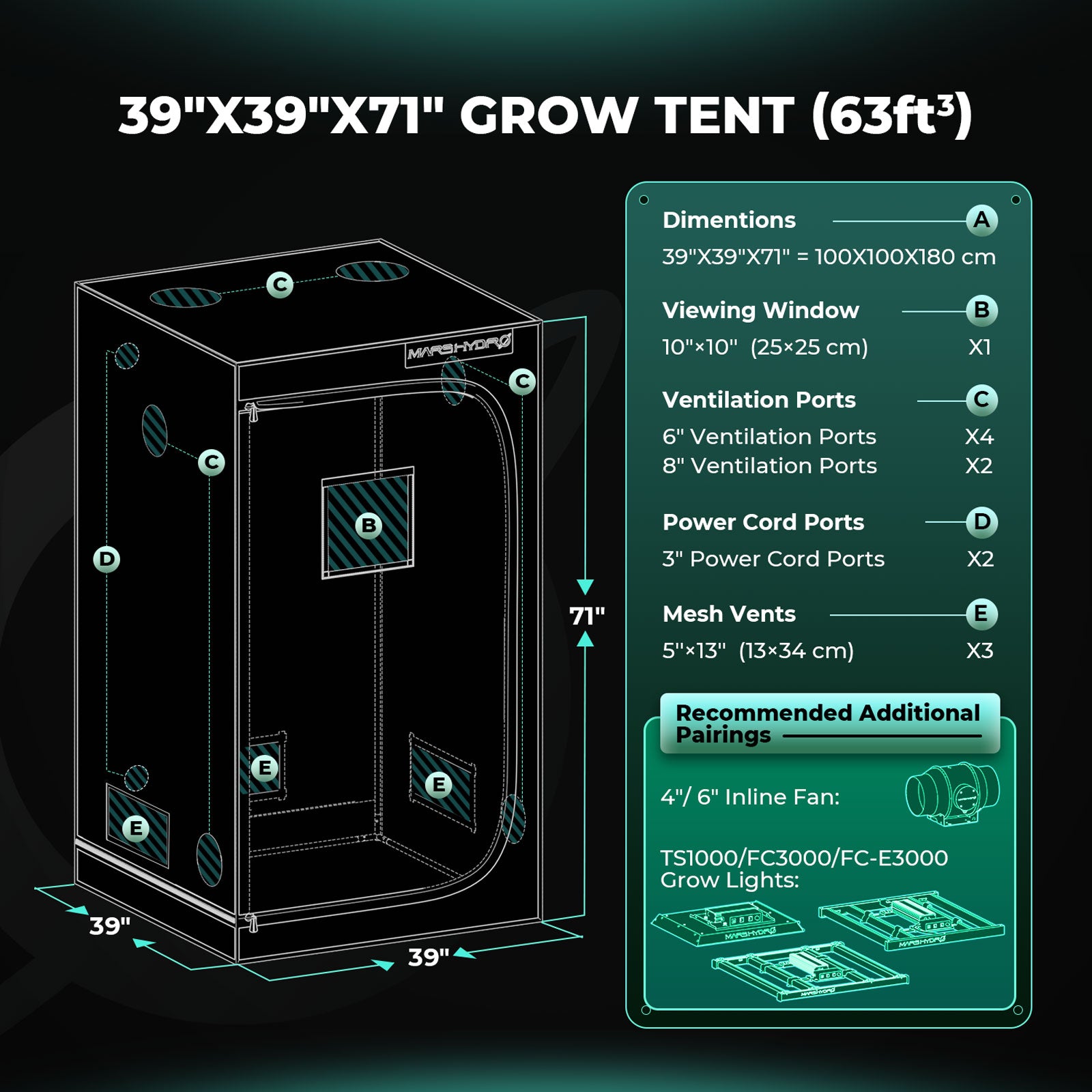 Growbox (100x100x180 cm)