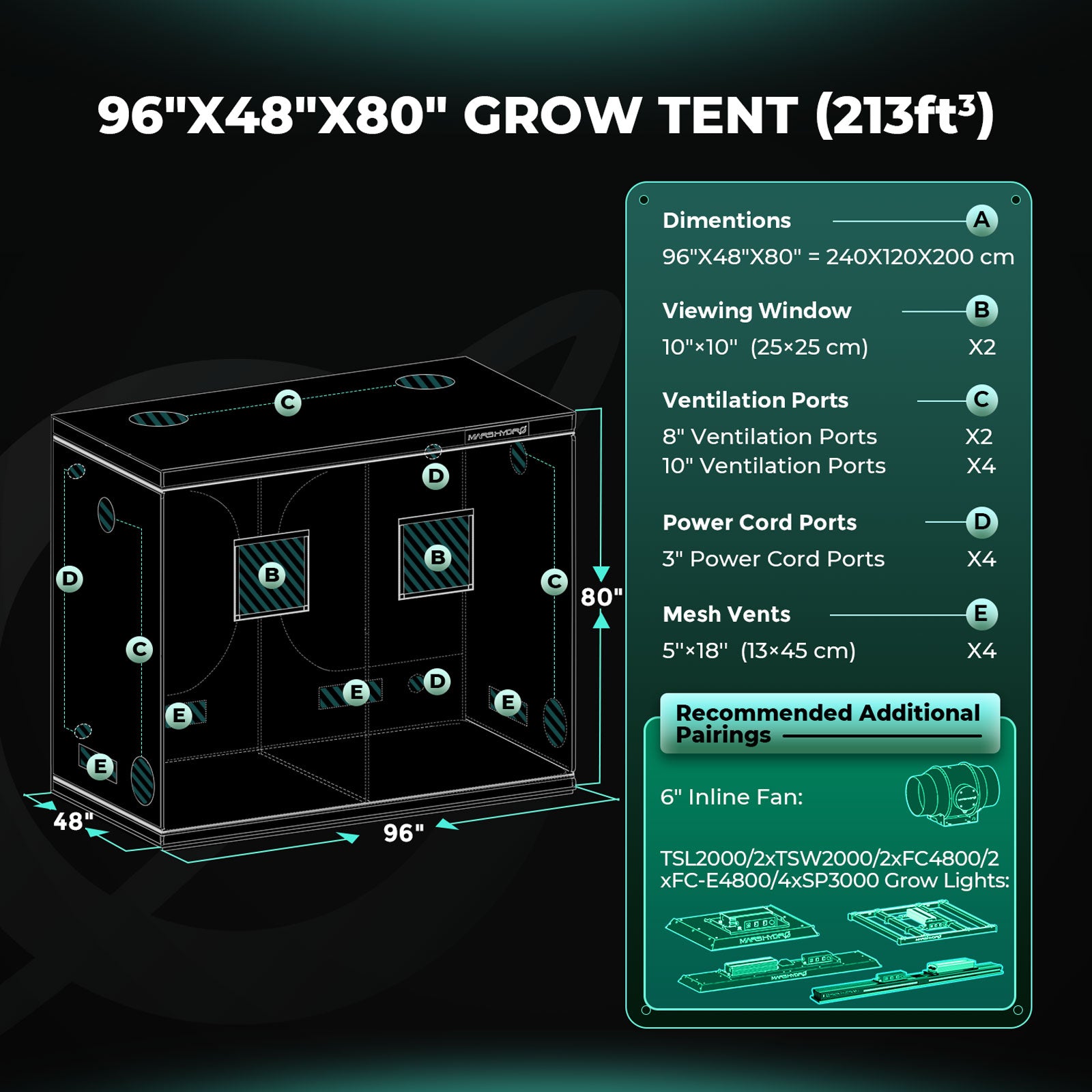 Growbox (240x120x200 cm)