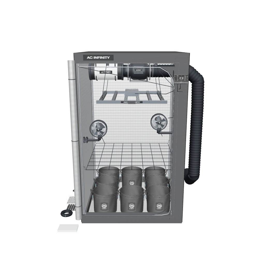 AC Infinity Grow-Komplettset – 3D-Ansicht