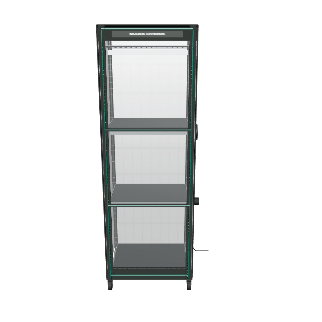 Mars Hydro Anzucht/Stecklinge Komplettset (40x30x120 cm) 54 Watt LED – interaktives 3D-Modell mit LED-Leisten, Ebenen und transparenter Front