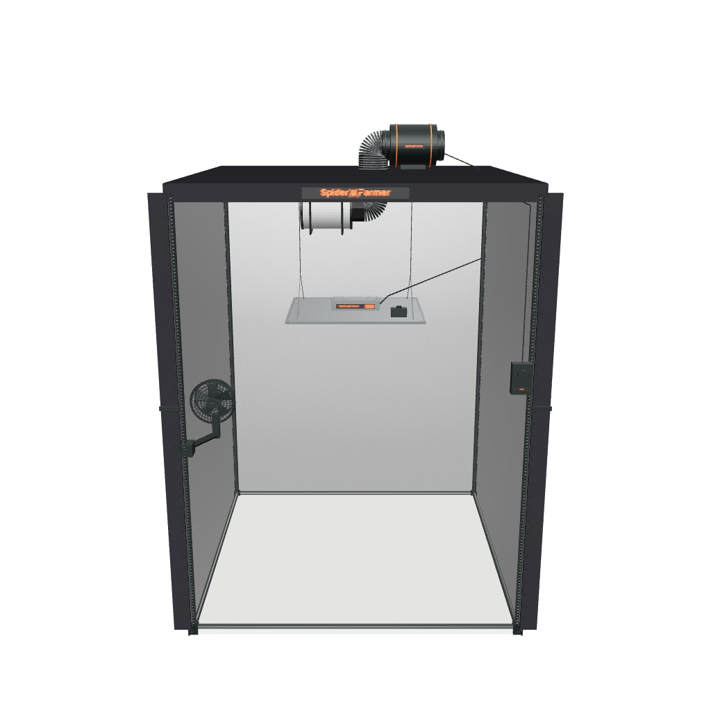 Spider Farmer Komplettset (150x150x200 cm) 450 Watt SF4000 EVO LED – fotobasierte 3D-Ansicht