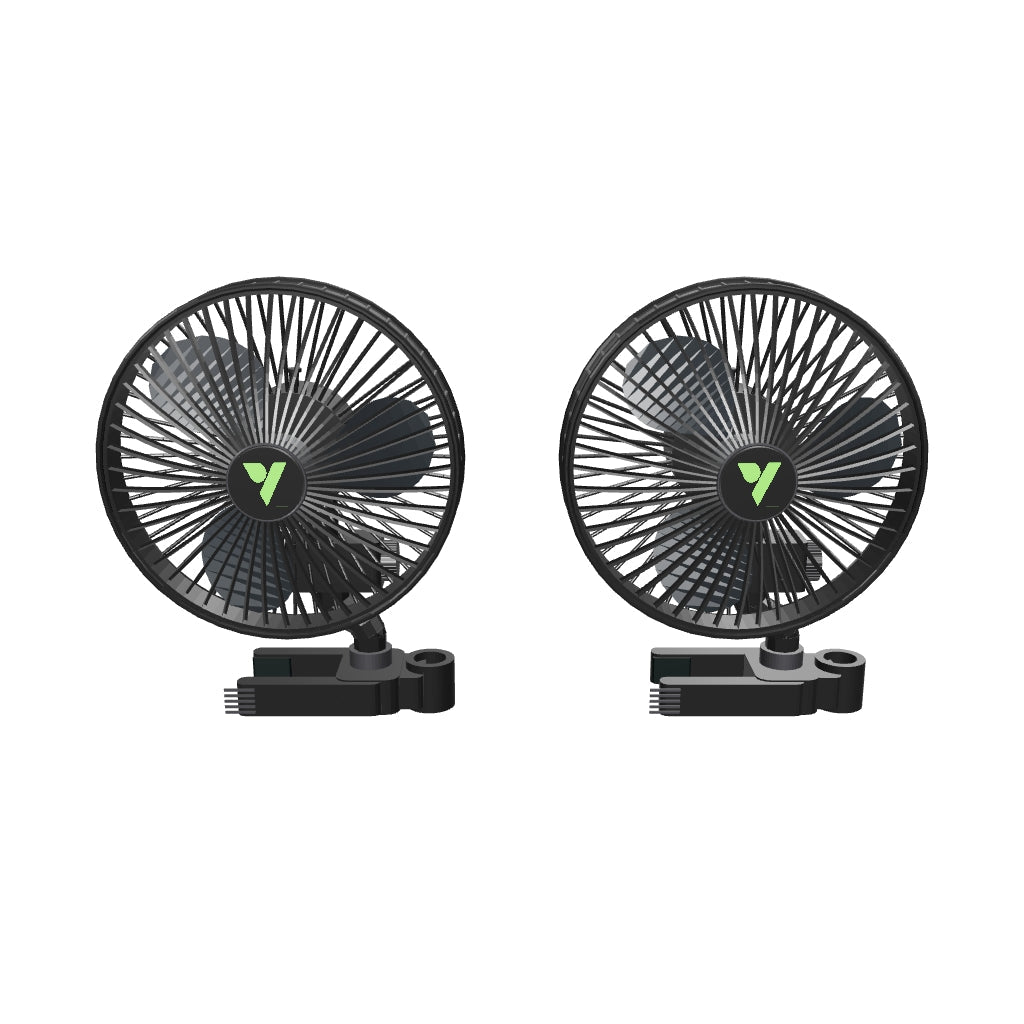 VIVOSUN AeroWave A6 Gen2 Clipventilator 38 W – 3D-Modell des Zweiersets