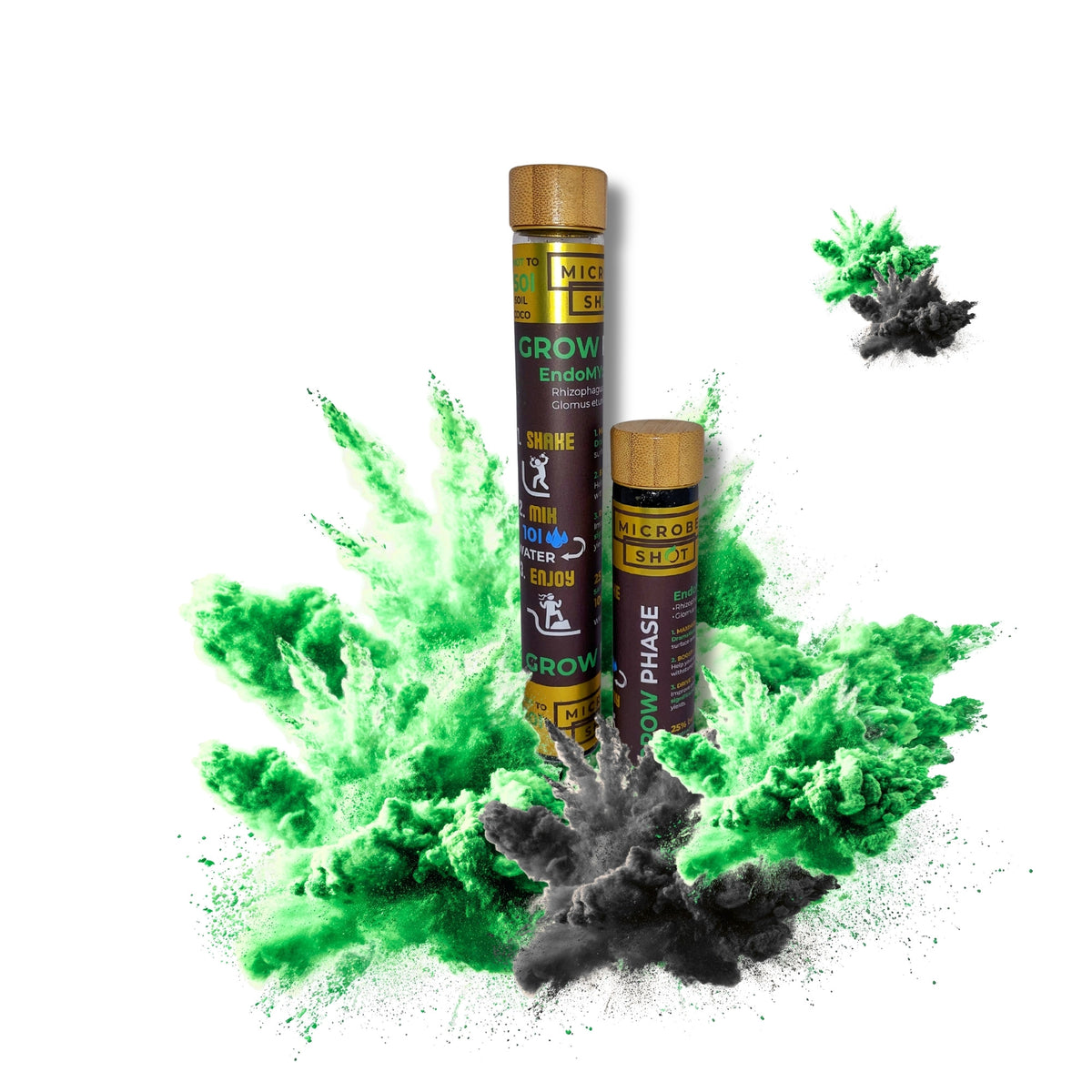 Blomgrow Microbe Shot Grow Produktdarstellung beider Größen