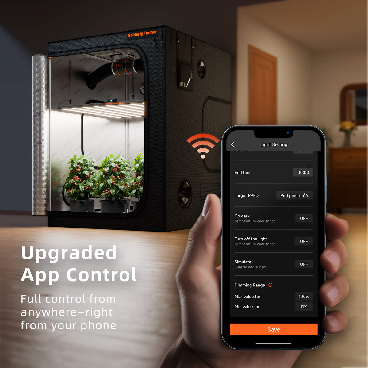 Spider Farmer SE1000W Komplettset – App-Steuerung