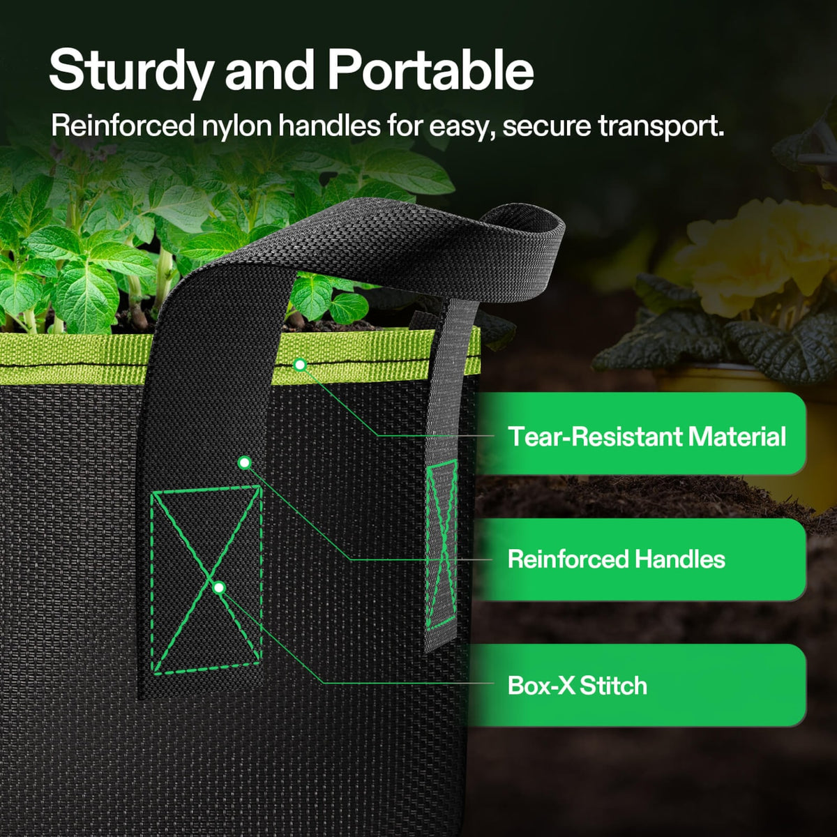 VIVOSUN AeroBase Grow Bags 20 L im 3er-Pack – Galerie 3
