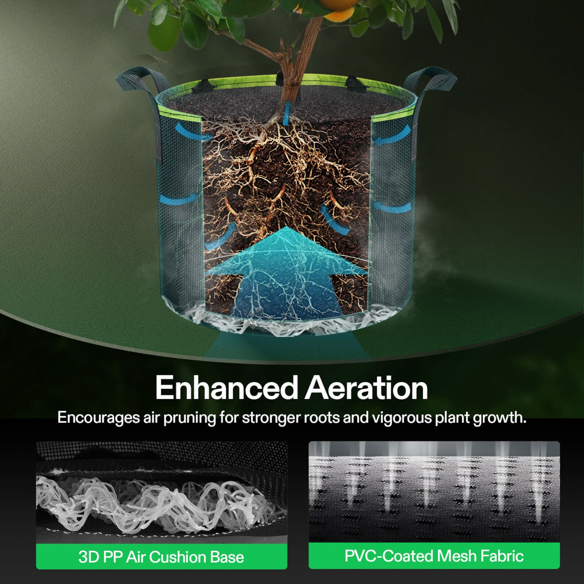 VIVOSUN AeroBase Grow Bags 20 L im 3er-Pack – Galerie 4