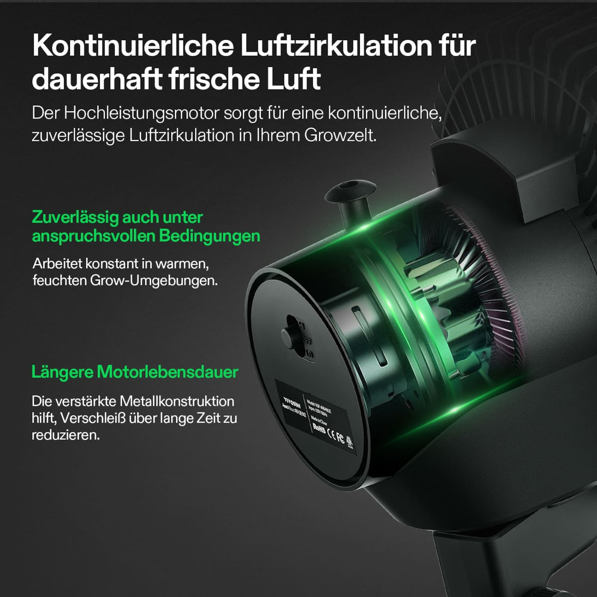 VIVOSUN AeroWave A6 Gen2 Clipventilator 150 mm – Galerie 5