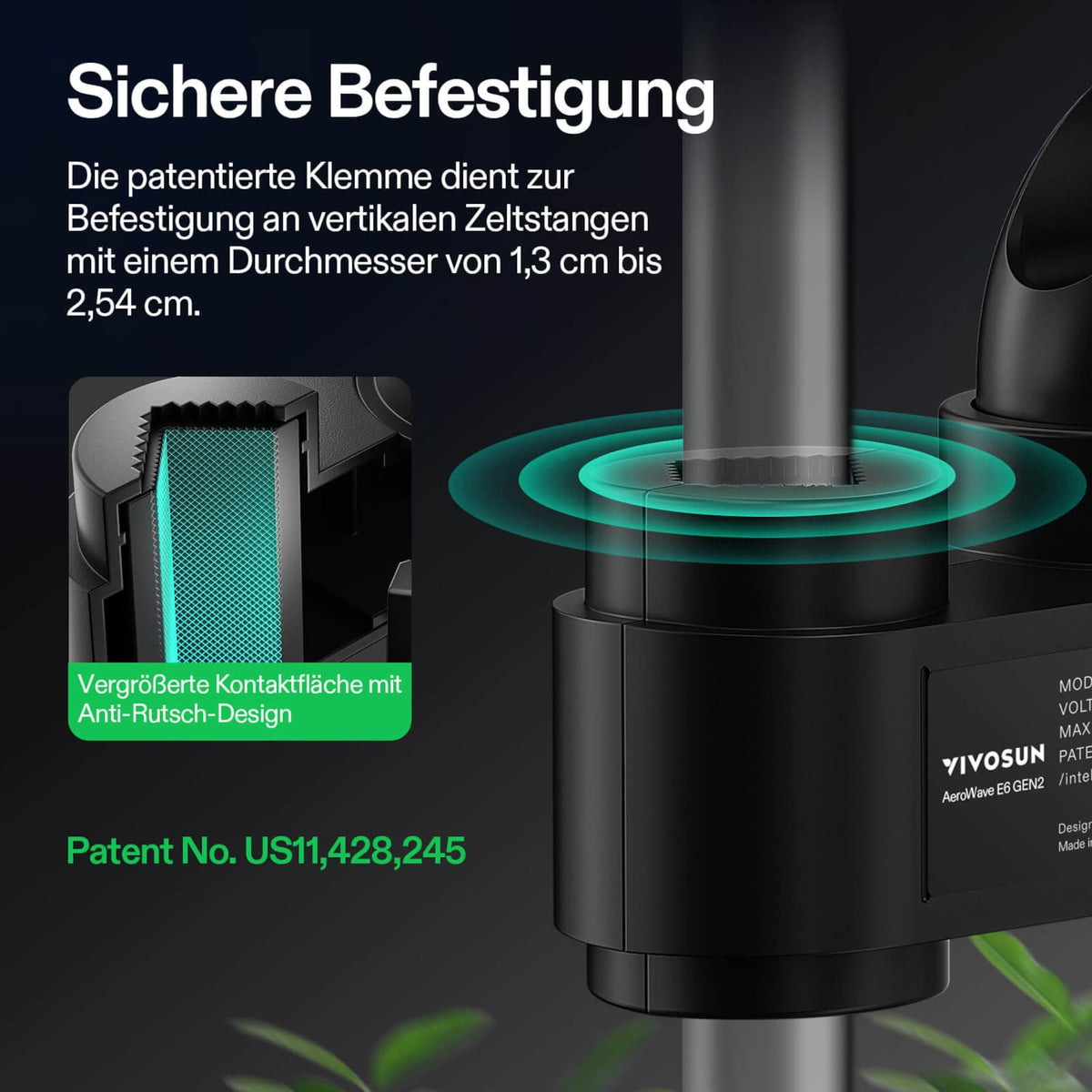 VIVOSUN AeroWave E6 Gen2 smarter Clipventilator 150 mm – Galerie 5