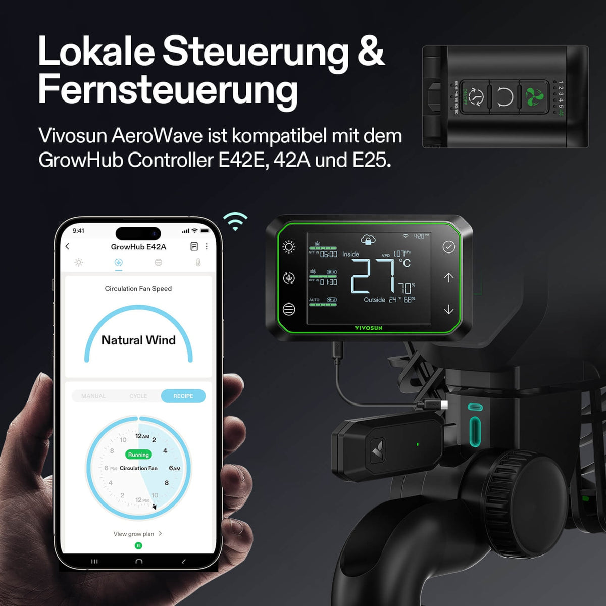 VIVOSUN AeroWave E6 Gen2 smarter Clipventilator 150 mm – Galerie 6