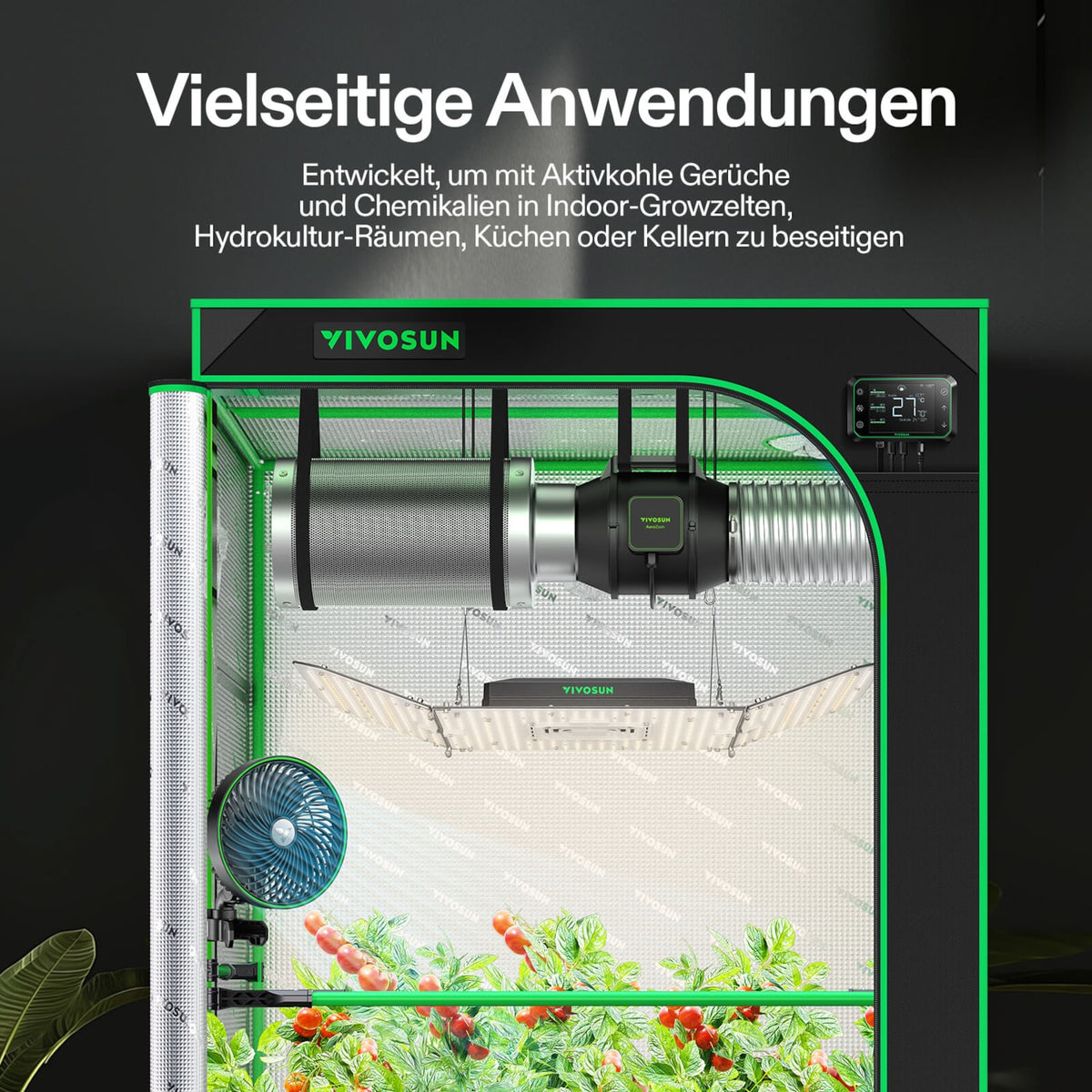 VIVOSUN Aktivkohlefilter 15 cm zur Geruchskontrolle – Galerie 2