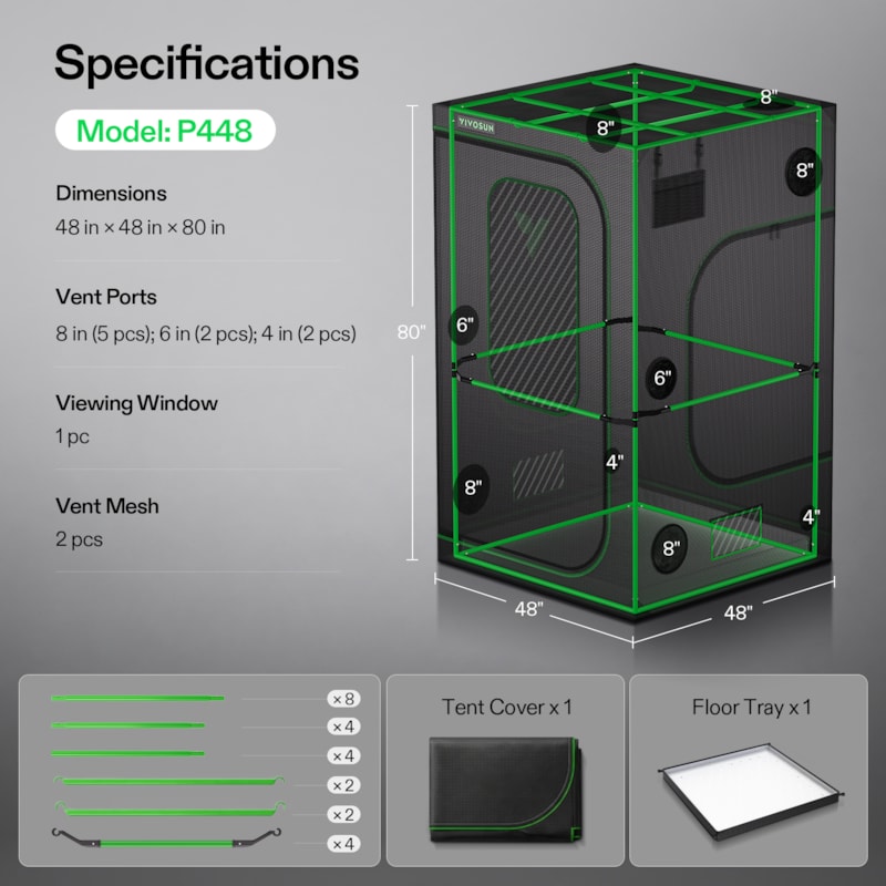 VIVOSUN P448 Growbox 120×120×200 cm – Galerie 8