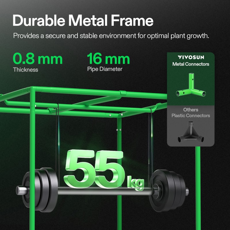 VIVOSUN S236 Growbox 70×70×160 cm – Galerie 6
