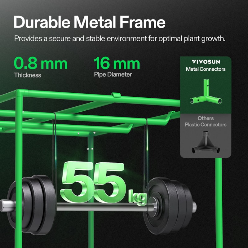 VIVOSUN S346 Growbox 100×100×180 cm – Galerie 6