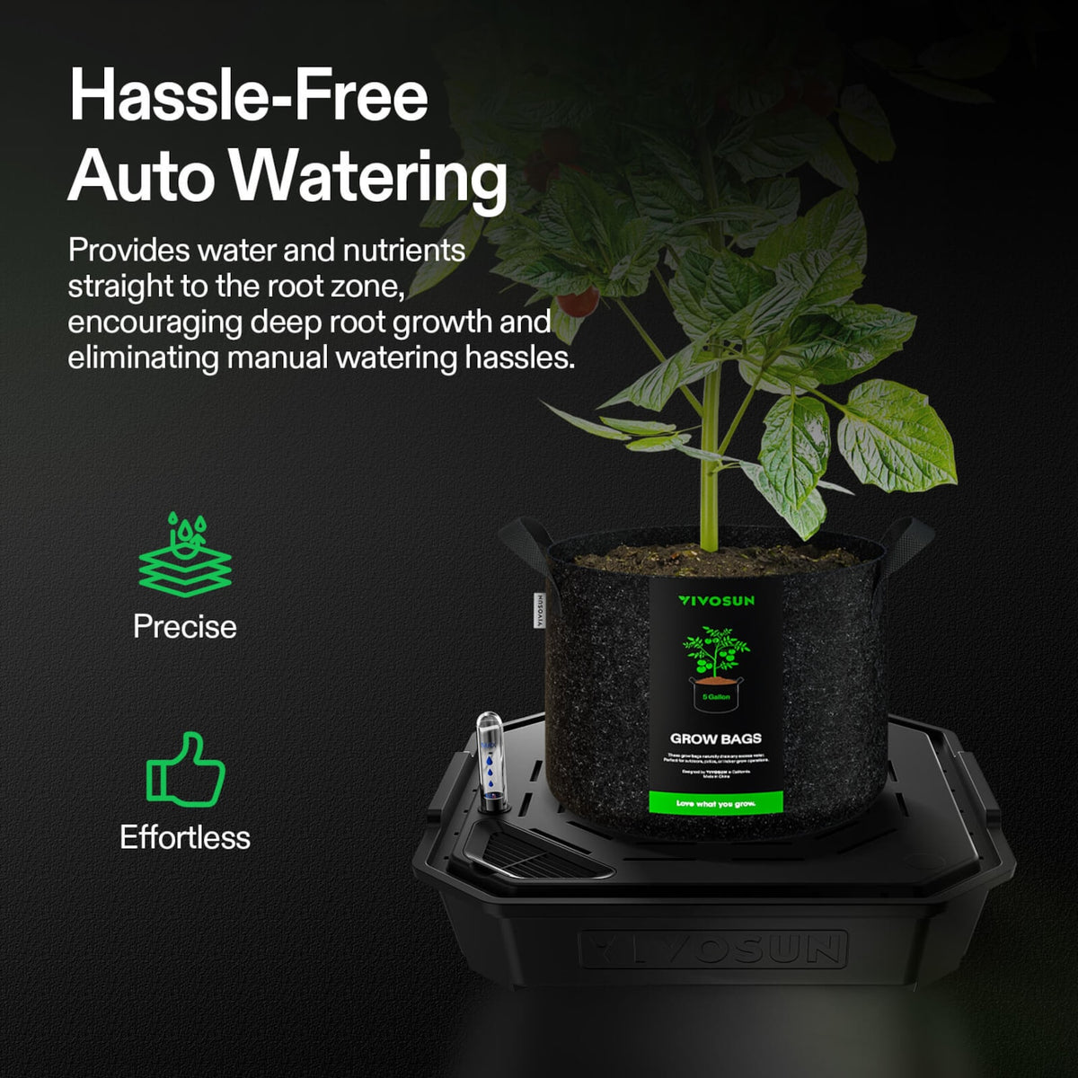 VIVOSUN FlexFeed Bewässerungsbasen mit 6 L Reservoir (4er-Pack) – Kapillare Selbstbewässerung